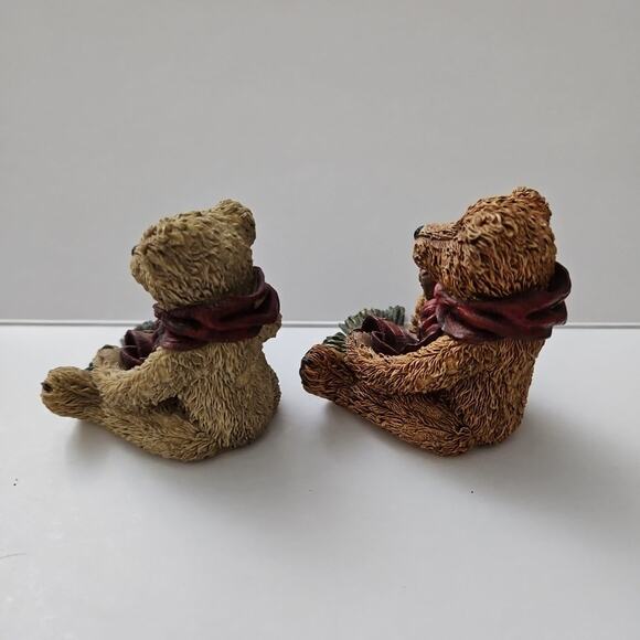 Boyds Bears And Friends 6E/198 & 7E/160 You Belong To Me 2 Bear Set Red Scarf - Picture 3 of 16